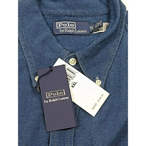 Polo Ralph Lauren Men's Cotton Chambray Button-Down Shirt Size XXL (MSRP $168) - Picture 9 of 9